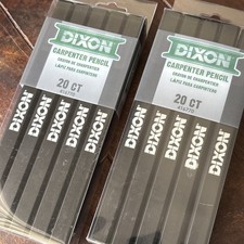 Dixon Carpenter Pencil 20CT 416770 9/16" x 7" Med Lead Black Brand New 2 PACK