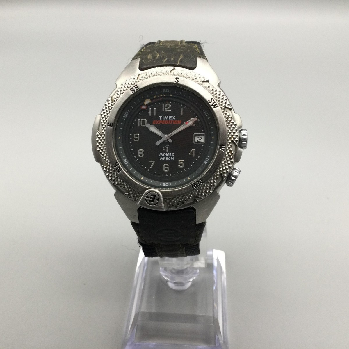 Timex i controll Expedition Mens Watch Black Dial Date Indiglo