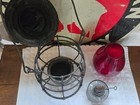 N.Y.N.H. & H. R.R. ADLAKE RELIABLE TALL GLOBE LANTERN WITH RED CAST GLOBE — photo 2
