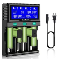 MaximalPower Smart Battery Charger for Rechargeable 9V AA AAA C D 26650 Battery