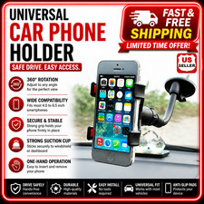 360  Car Windshield Mount Cradle Holder Stand For Mobile Cell Phone GPS iPhone x