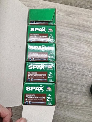 (5 Boxes) SPAX #8 x 2-1/2-in Zinc-Plated Multi-Material Interior Wood Screws 