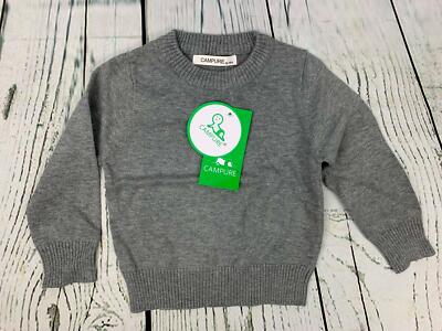 Childrens Knitted Long Sleeve Sweater Grey 18 to 24m