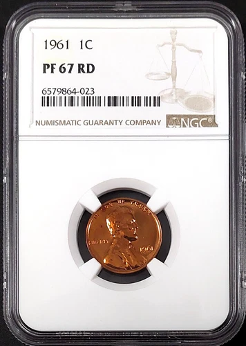 1961 Proof Lincoln Cent certified PF 67 RD by NGC! sku 64023