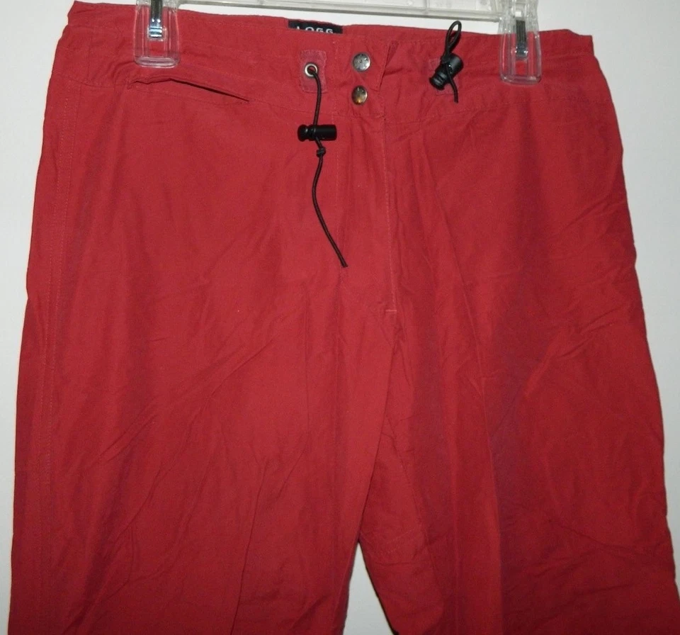 Women LOGG Sport Solid Maroon Capri / Long Cargo Pants Size M - Image 2 of 4