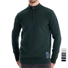 Men's Slim Fit Quarter Zip Sweater Casual Knitted Pullover Warm Sweaters