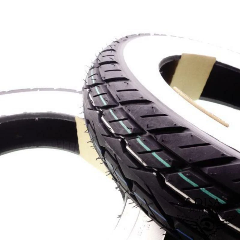 2x 90/90-10 Zoll Weißwandreifen SET Kenda K418 für Piaggio Roller Sfera NSL 50 - Bild 2 von 4