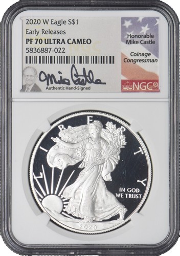 新品】イーグル銀貨 トランプ大統領 2020-W PCGS PR70DCAM 【公式通販】