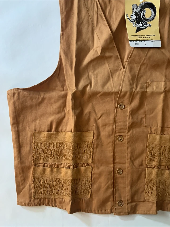 MEN'S VINTAGE BLACK SHEEP BRAND DUCK HUNTING  SHELL VEST - SIZE MEDIUM Hong Kong - Image 2 of 4
