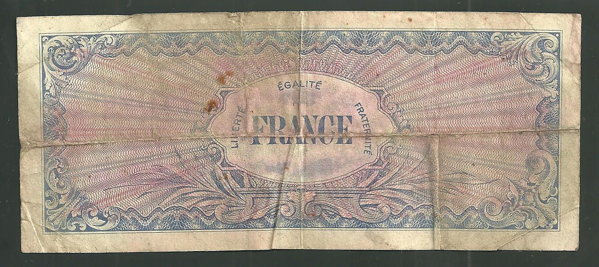 未使用 1944年 フランス 軍票 France 5 フラン francs 紙幣 Series of 1944 ~ Emis En France ~ 5 Francs Paper Currency | eBay
