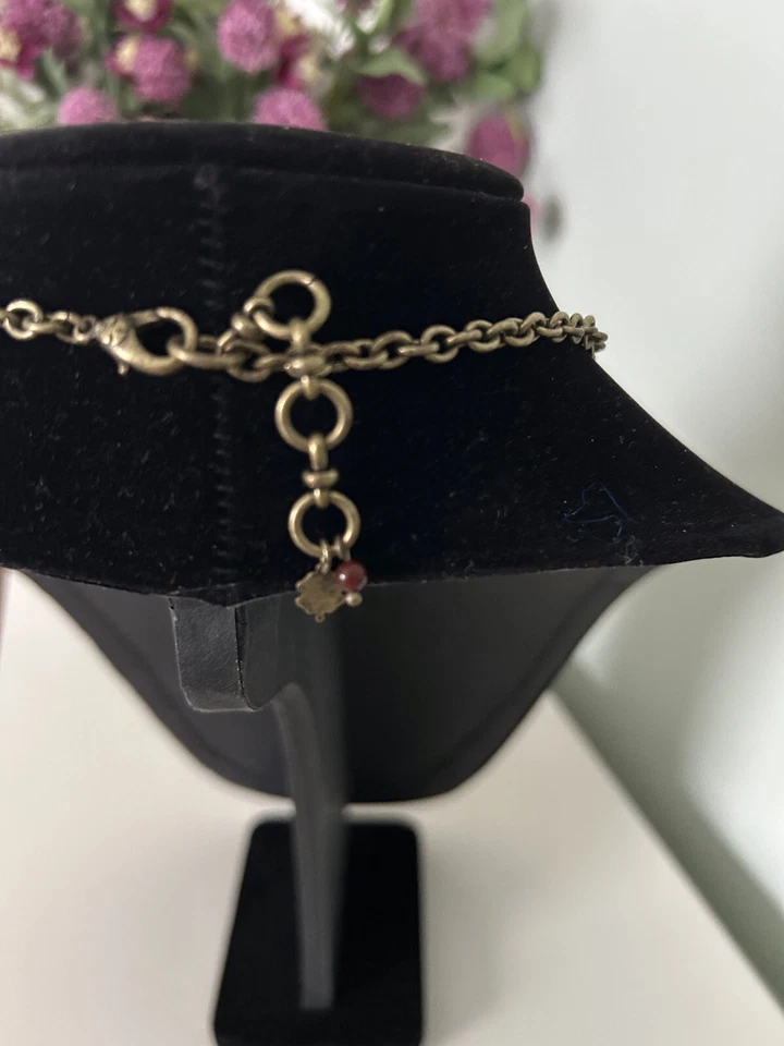 Lucky Brand Leather and Bead Fringe Statement Necklace - Image 4 of 4