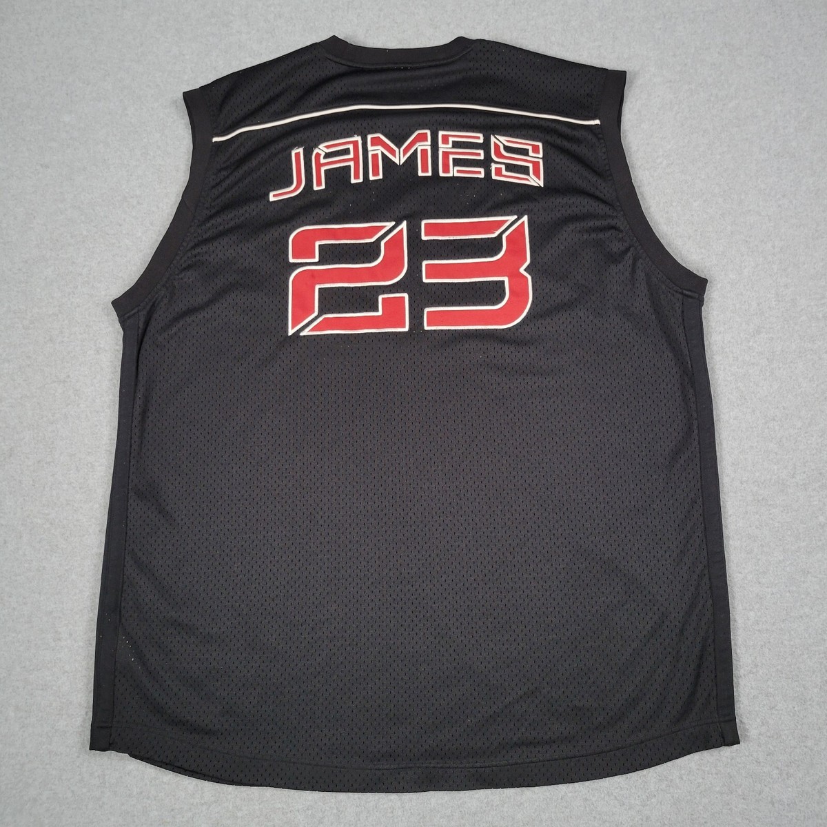 ウェア LeBron James Authentic 3XL LeBron James Jersey Mens 3XL Black Nike Air King 23 Original