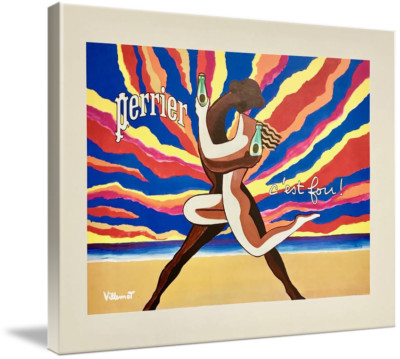 Canvas Art - Perrier by Bernard Villemot Vintage Advertisement,