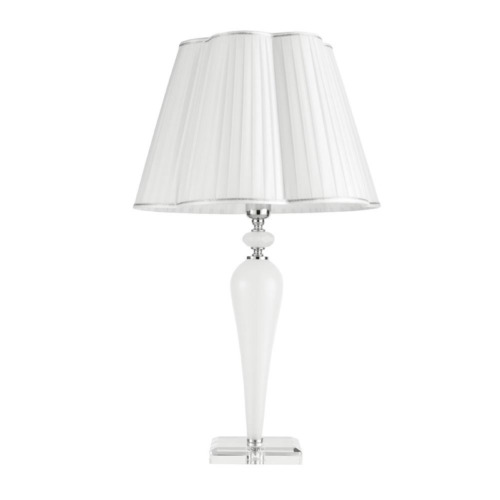 DEBUSSY Table Lamp Handmade Glass Lights Satin White LARGE-