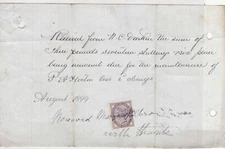 Received from Deakin 1899 Sum For Maintenance Less Charge Stamp Receipt Rf 36027