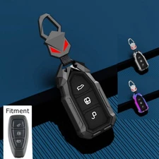 3 Buttons Zinc Alloy Silicone Car Key Fob Case Cover For Ford Fiesta Focus CMAX