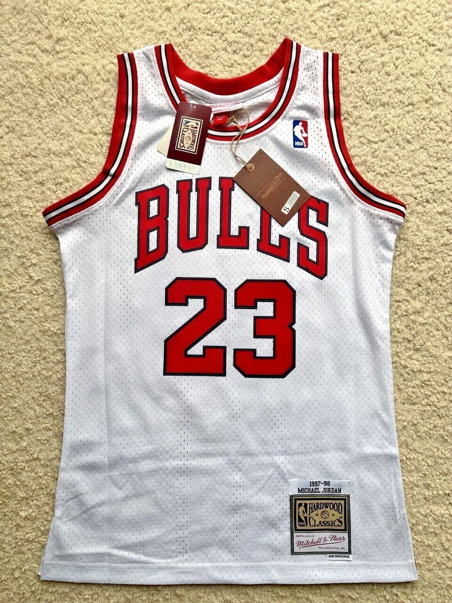 Mitchell And Ness Split Fashion Bulls No23 Michael Jordan Red/White Stitched NBA Jersey