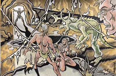 MONSTER CAVERN    ** MIKE BENNETT'S  ORIGINAL  ART   (2025) 05/26/2025
