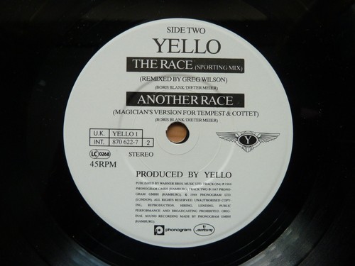 YELLO - THE RACE - 7" P/S SINGLE - MERCURY RECORDS - YELLO 1 - 1987 - Picture 7 of 7