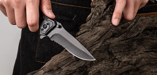 folding knife pocket knife Spring open Assist survival hunting tactical knife - Bild 8 von 9