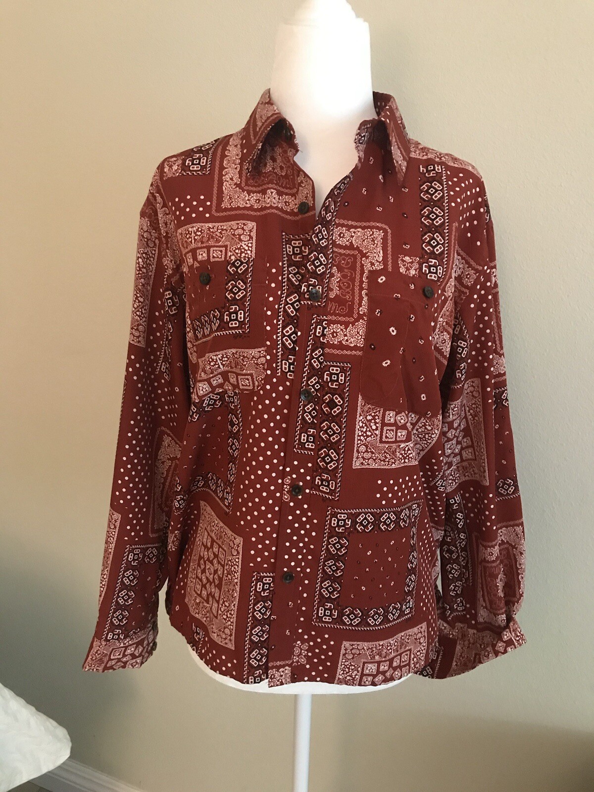 BEAMS BOY pattern print button down Long sleeve s… - image 13
