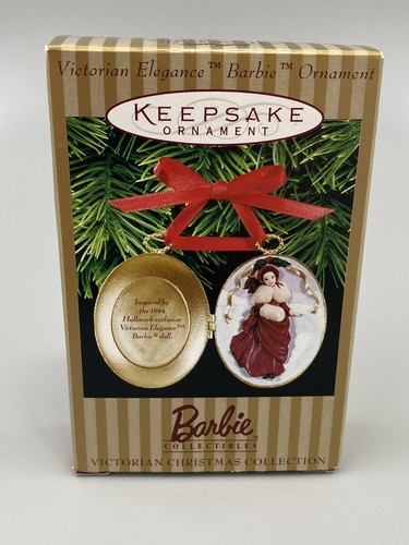 Vintage 1996 Hallmark Barbie Ornament Victorian Elegance Keepsake Locket W/ Box - Picture 2 of 11