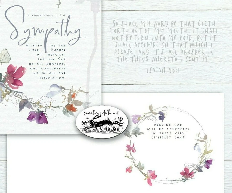 Pack 10 sympathy cards christian bible verse Something Different kjv religious - Image 4 of 4