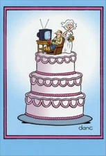 Wedding Cake Funny Dan Collins Anniversary Card - Greeting Card by Nobleworks