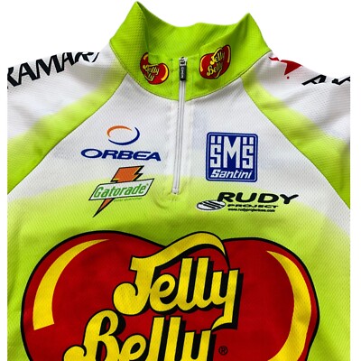 ウェア Santini Jelly Belly Cycling Jersey XXL vintage Santini Jelly Belly Trikot Gr. S BW 46cm Bike Shirt