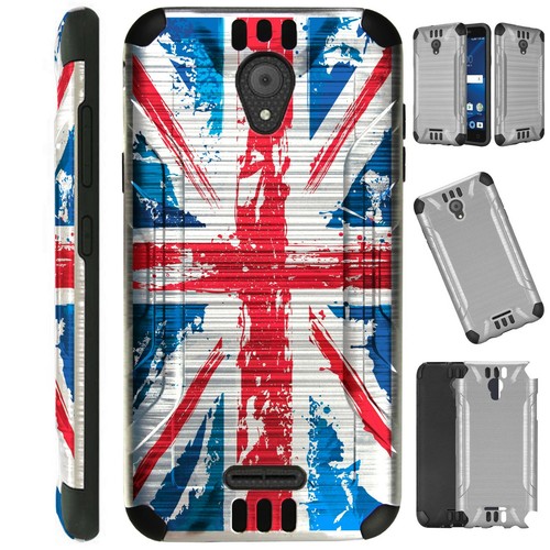 SILVER GUARD For TCL A1 / Alcatel Insight Phone Case Brushed Hybrid Cover E5 - Photo 4 sur 10