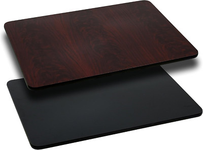 Glenbrook 24'' X 30'' Rectangular Table Top with Black or Mahogany Reversible La