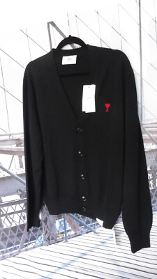 AMI PARIS CARDIGAN FEINSTE MERINO WOLLE STRICKJACKE  GR. XL -  NEU -310  