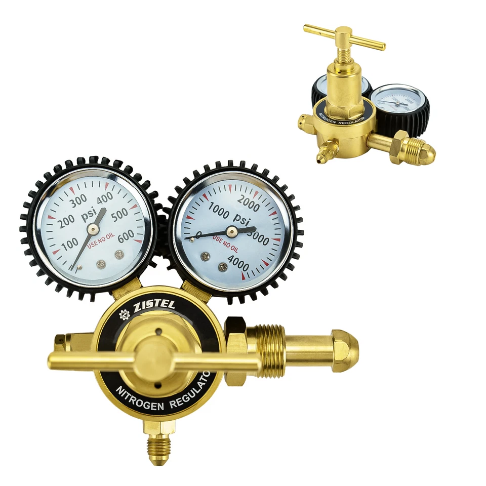 Regulador de nitrógeno para purga de climatización 0-600 PSI presión de salida CGA580 entrada 1/4" salida Foto 3 de 4