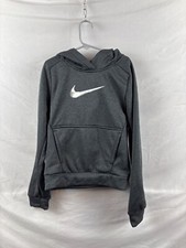 Nike Big Kids Gray Pullover Hoodie Fleece Therma Fit Long Sleeve Size XS NWT