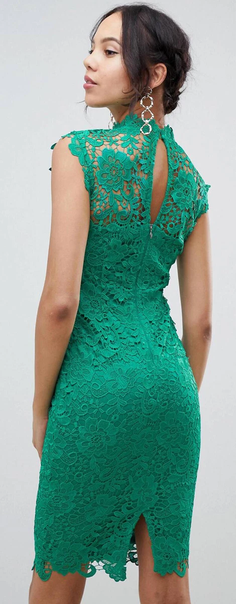 Emerald Green Cocktail Dress: Midi A-line Summer Wedding Guest