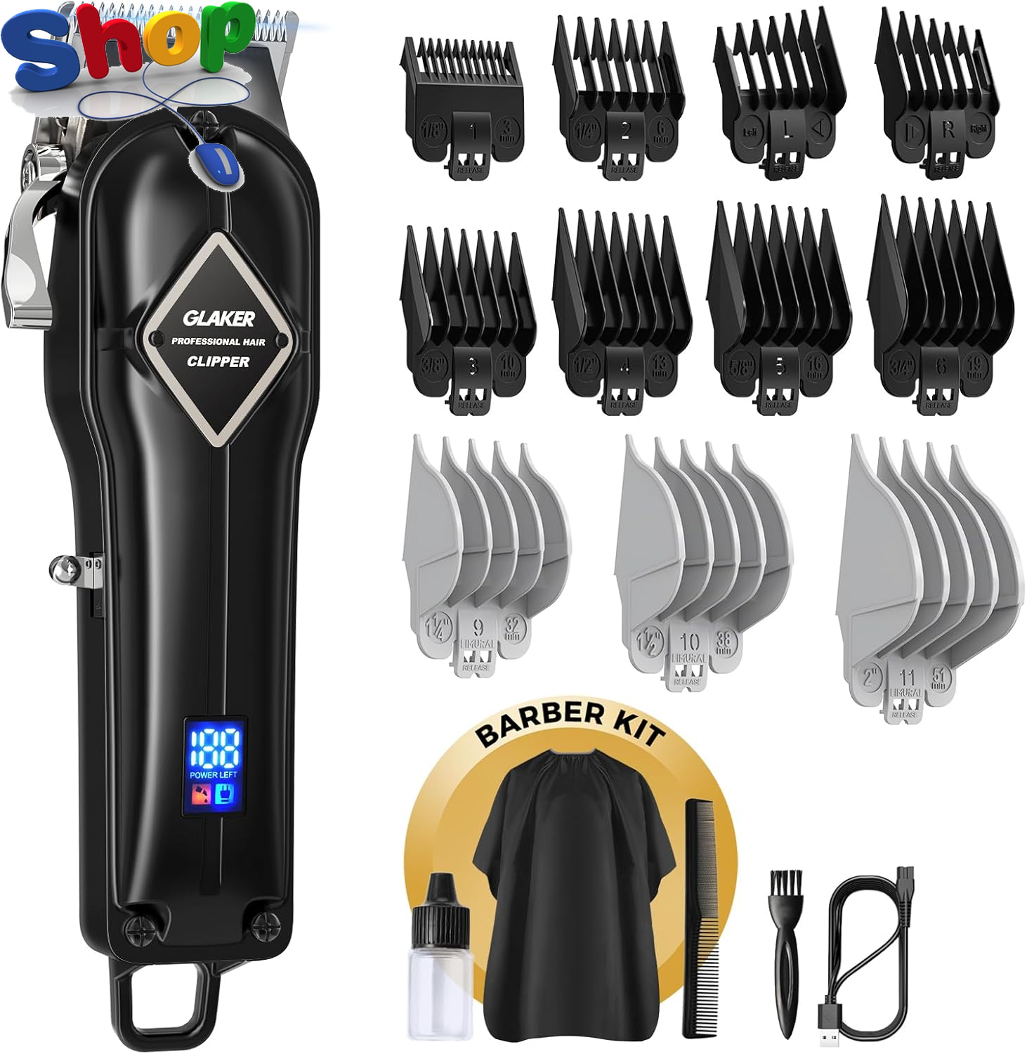 Quality Hair  Clippers  for  Men -  Cordless  Professional  Barber  Clipper  Hai