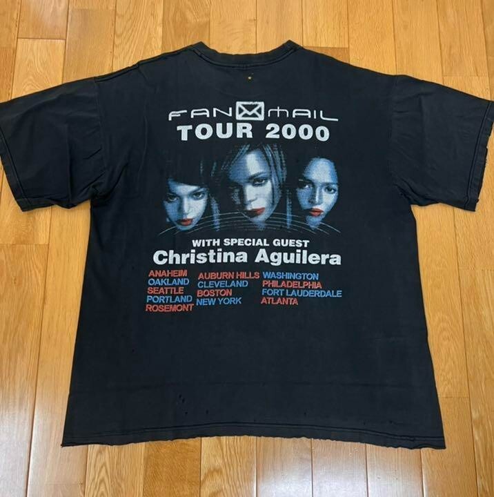 Used TLC 'No Scrubs' Rap Tee XL Vintage 2000 Bootleg Faded