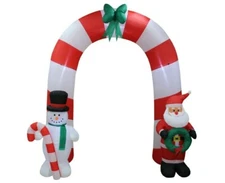 Air Blown Inflatable Decoration Christmas Santa Snowman Bow Tie Sugar Cane Arch