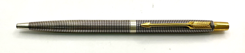 CV101 Vintage Parker Sterling Silver Cap And Barrel Ballpoint Pen