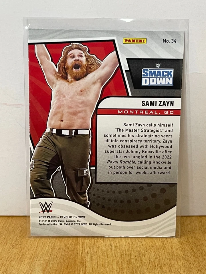 2022 Panini Revolution WWE Wrestling #34 Sami Zayn - Image 2 of 2