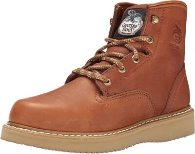 Georgia Men\'s G6152 Mid Calf Boot Barracuda Gold Work Boot Tan Brown Size 15 VTG Georgia Boot Men main image 3