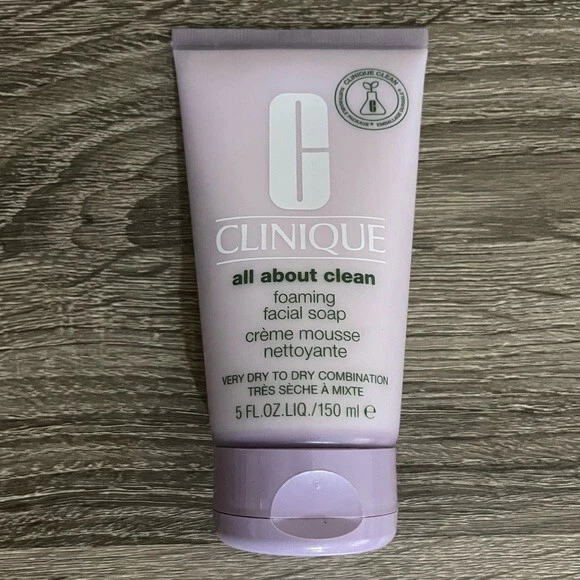 Clinique All About Clean Jabón Facial Espumoso Piel Seca Combinada 5 Oz/150 ml NUEVO Foto 2 de 3