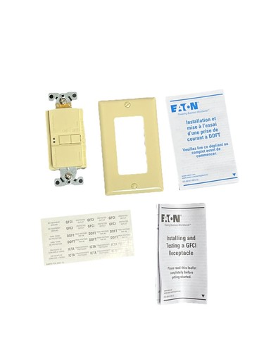 Eaton SGFD20V GFCI 20A 125V Blank Face Ground Fault Circuit Interrupter Ivory - Picture 9 of 9
