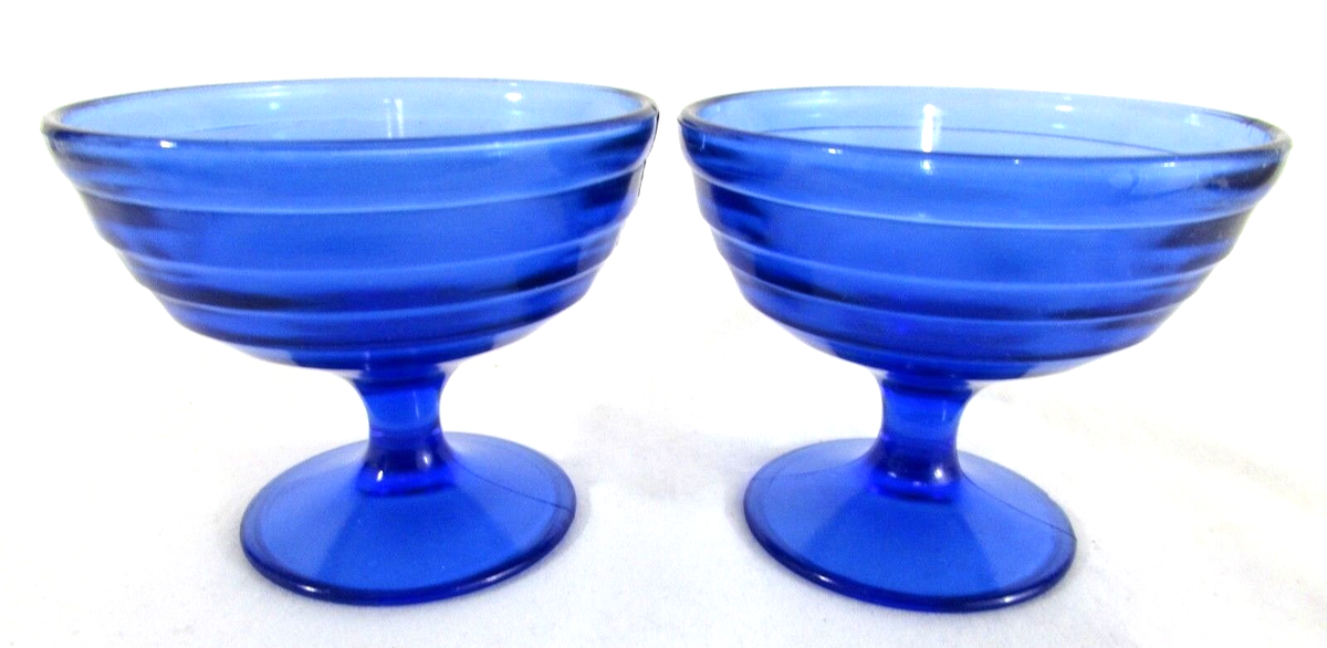 Vintage Hazel Atlas Cobalt Blue Moderntone Depression Glass