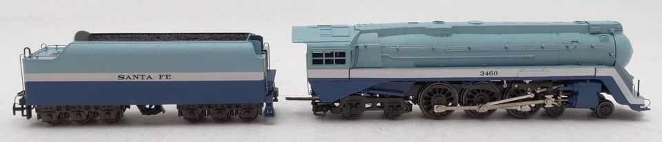 Rivarossi 5451 HO Sante Fe Blue Goose 4-6-4 Hudson Steam Locomotive & Tender LN - Image 2 of 4