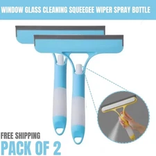 3in 1window Cleaning Squeegee Multi Function Glass Mirror Wiper with Spraybottle