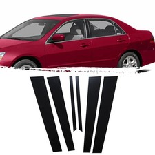 Piano Black Window Pillar Posts Trims For Honda Accord 2003-2007 Sedan 4door 6x