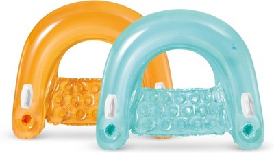 Sit 'N Float Inflatable Pool Float Pool Lounge W/ Built-in Cup Holders 