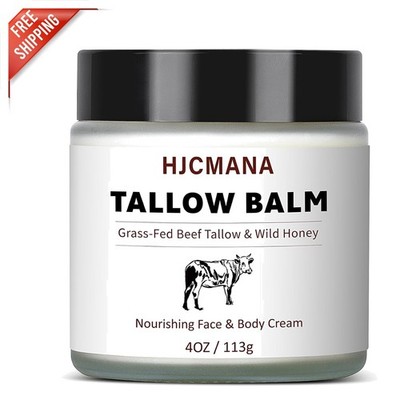 All-Natural Beef Tallow for Face - 4 OZ of Youthful Hydration and Soothing Care