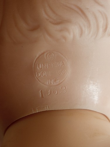 Vintage Uneeda Bärenhaut Baby Puppe Gelenke Taille geformtes Haar 12 Fuß - Bild 18 von 19